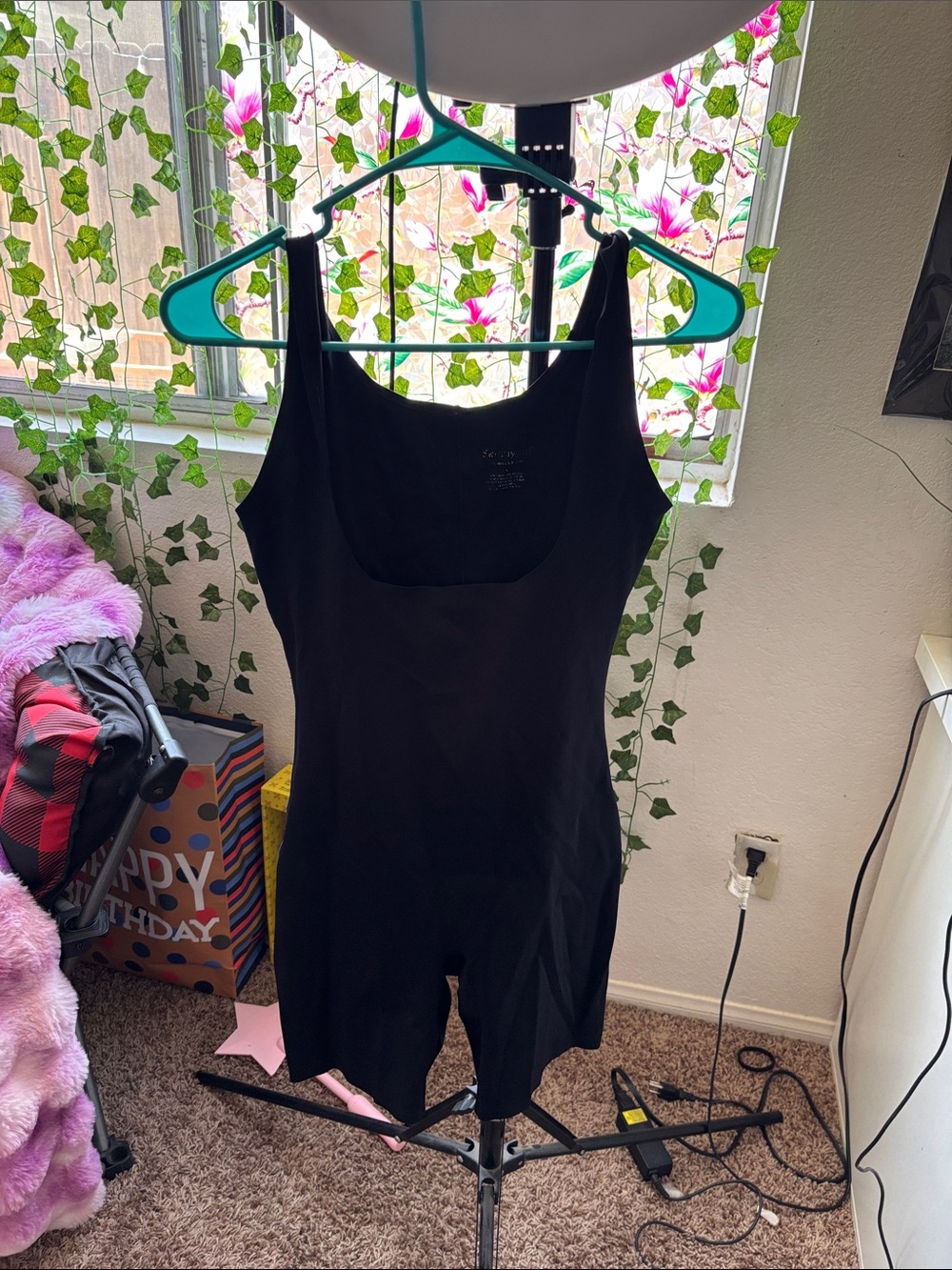 Skinnygirl Black Scoop Neck Tank Romper